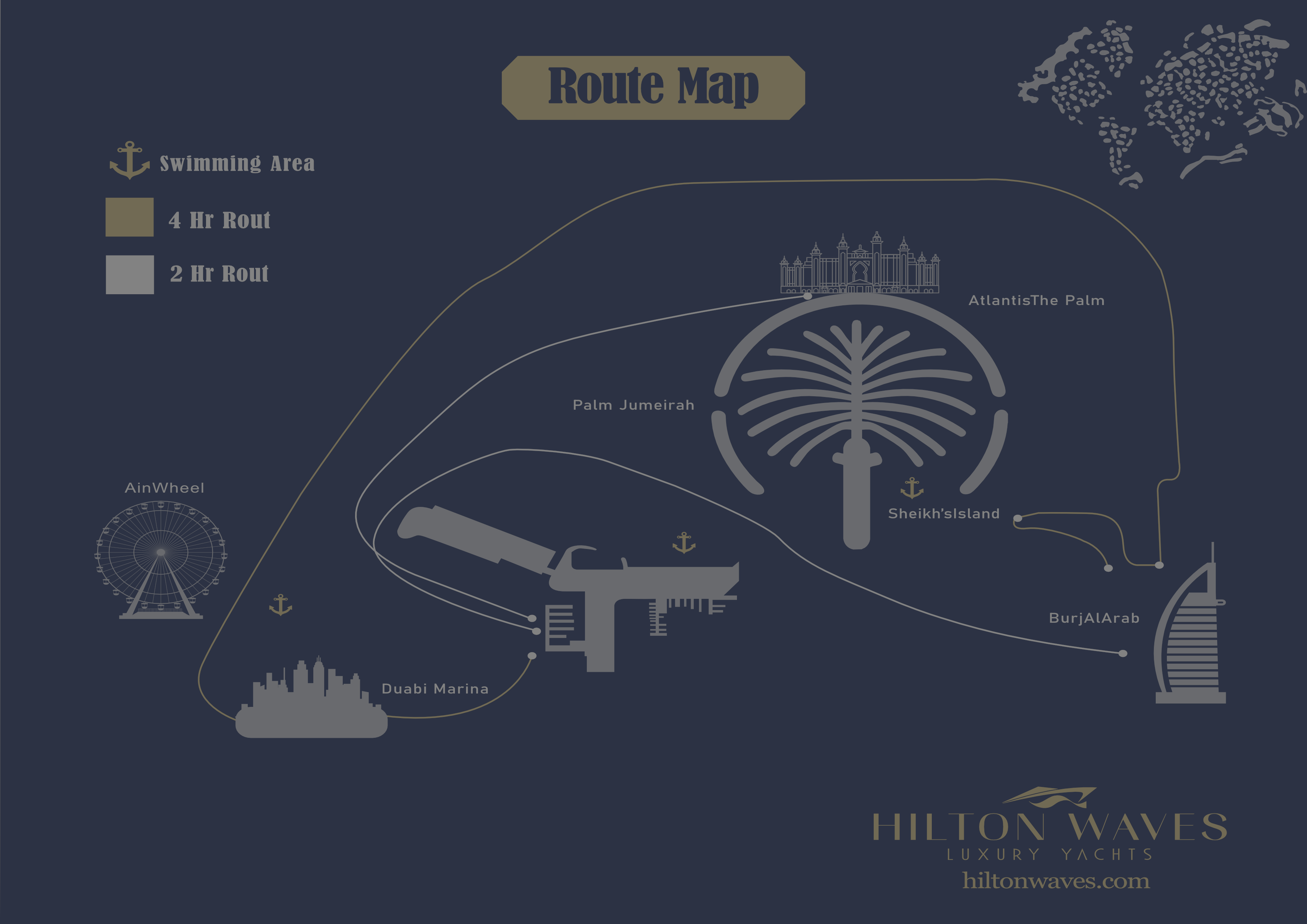 Hilton Waves Location Map